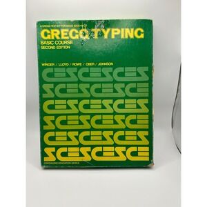 Gregg Typing Basic Course Second Edition Vintage Text-Kit Adult Education 1980